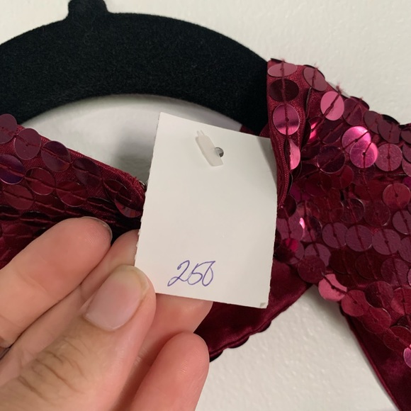 Cache magenta pink sequin halter tie dress Sz 6 - Picture 10 of 10